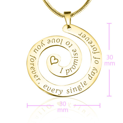 Personalized Promise Swirl - 18ct Gold Plated*Limited Edition - Handmade By AOL Special