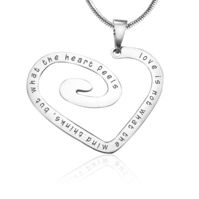 Personalized Love Heart Necklace - Sterling Silver *Limited Edition - Handmade By AOL Special