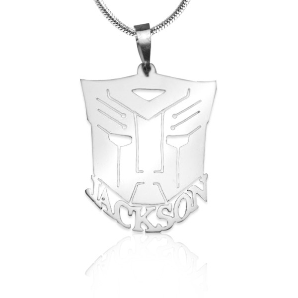Personalized Transformer Name Necklace - Sterling Silver - Handmade By AOL Special