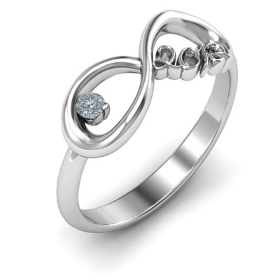Sterling Silver 2012 Infinity Ring - Handmade By AOL Special