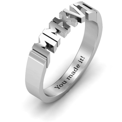 2016 Roman Numeral Graduation Ring - Handmade By AOL Special