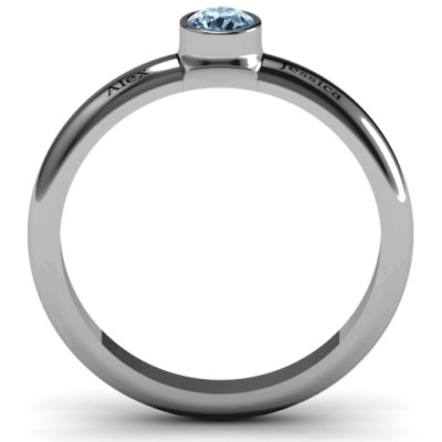 Bezel Set Solitaire Ring - Handmade By AOL Special