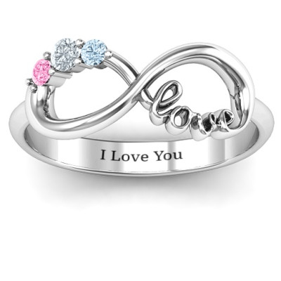 Birthstone Infinity Love Ring - Handmade By AOL Special