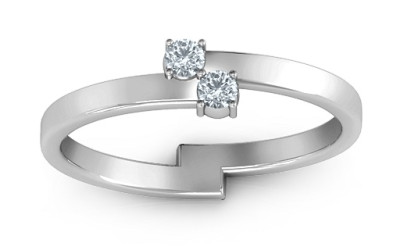 Diagonal Dazzle Ring: Personalized Birthstone Jewelry | AOL Special