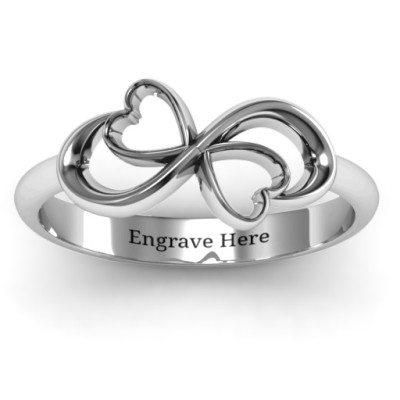 Duo of Hearts Infinity Ring - Handmade By AOL Special