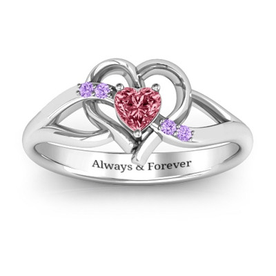 Endless Romance Engravable Heart Ring - Handmade By AOL Special