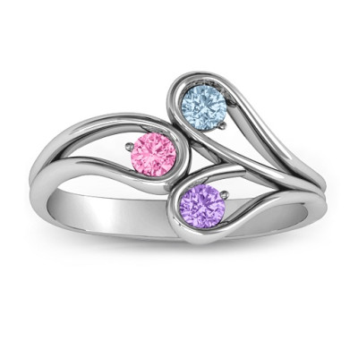 Eternal Elegance Three-Stone Ring - Handmade By AOL Special