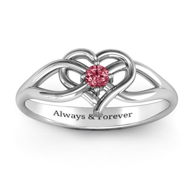 Everlasting Elegance Interwoven Heart Ring - Handmade By AOL Special