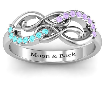 Everlasting Infinity Ring with Gemstones - Handmade By AOL Special