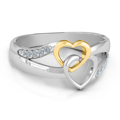 Forever Linked Hearts Ring - Handmade By AOL Special
