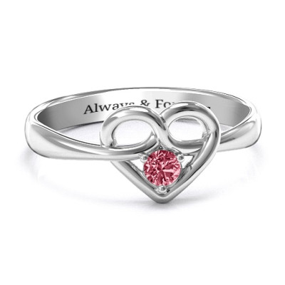 Forget Me Knot Heart Infinity Ring - Handmade By AOL Special