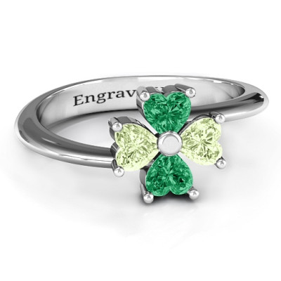 Four Heart Clover Ring - Handmade By AOL Special