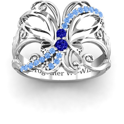 Glimmering Butterfly Ring - Handmade By AOL Special