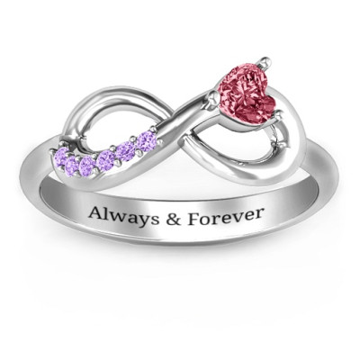 Infinity In Love Ring with Accents - Handmade By AOL Special