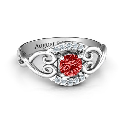 Lasting Love Promise Ring with Accents - Handmade By AOL Special
