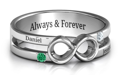 Men's Accented Infinity Ring | Personalized & Handmade