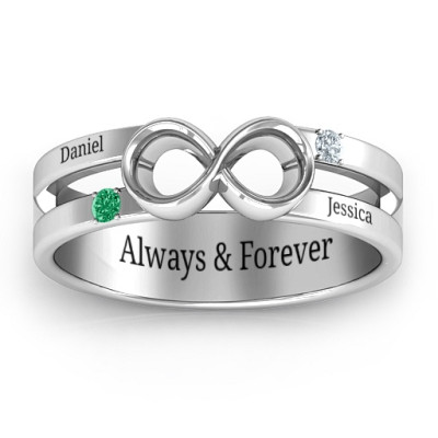 Men's Accented Infinity Ring - Handmade By AOL Special
