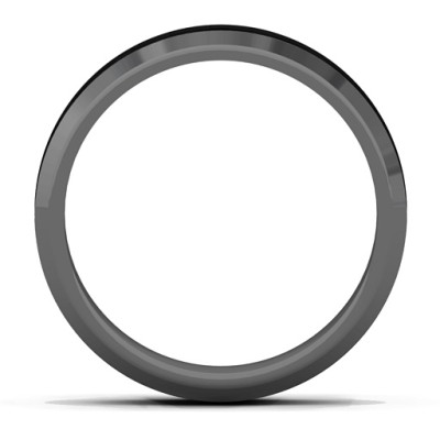 Men's Black Nightfall Ceramic Ring - Handmade By AOL Special