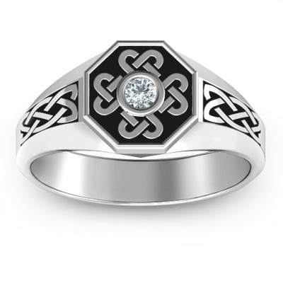 Men's Celtic Knot Signet Ring - Handmade By AOL Special