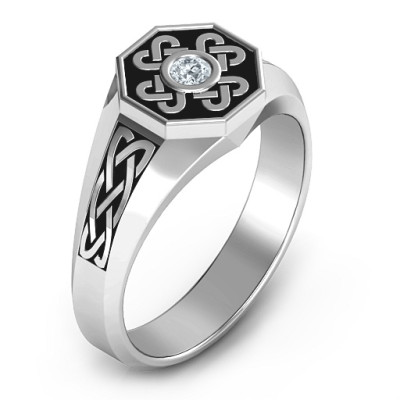 Men's Celtic Knot Signet Ring - Handmade By AOL Special