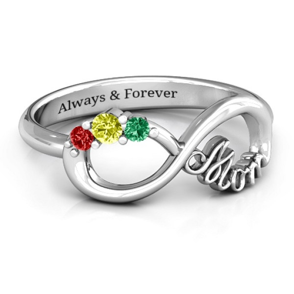 Mom's Infinite Love Ring with 2-10 Stones - Handmade By AOL Special