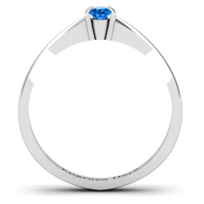 Semi Bezel Set Solitaire Ring - Handmade By AOL Special