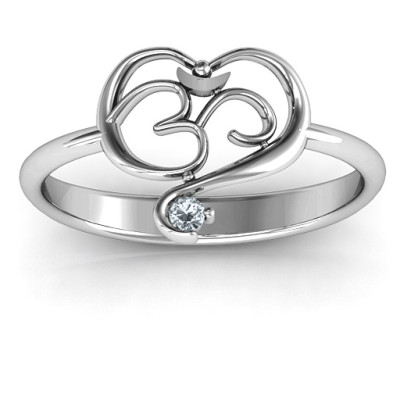 Spiritual Heart Om Ring - Handmade By AOL Special