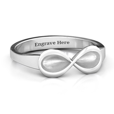 Sterling Silver Vogue Infinity Ring - Handmade By AOL Special