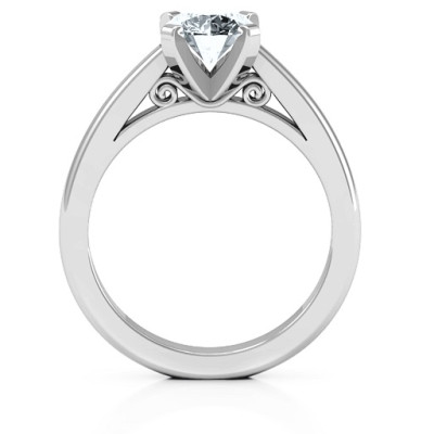Sterling Silver Adoration Solitaire Ring - Handmade By AOL Special