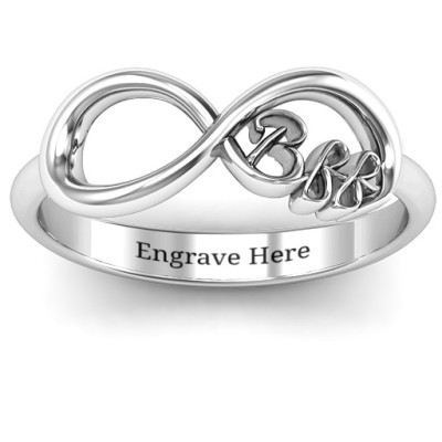 Sterling Silver BFF Friendship Infinity Ring - Handmade By AOL Special
