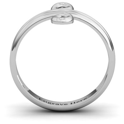 Sterling Silver Basket Weave Loop Ring - Handmade By AOL Special