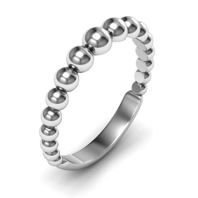 Sterling Silver Beaded Beauty Ring - Handmade By AOL Special