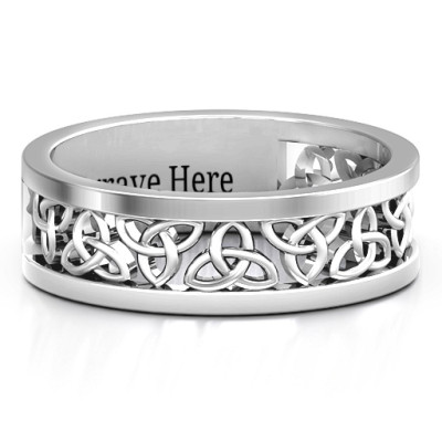 Sterling Silver Celtic Wreath Men's Ring - Handmade By AOL Special