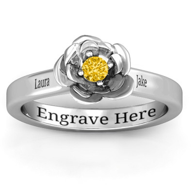 Sterling Silver Flourish Rose Ring - Handmade By AOL Special