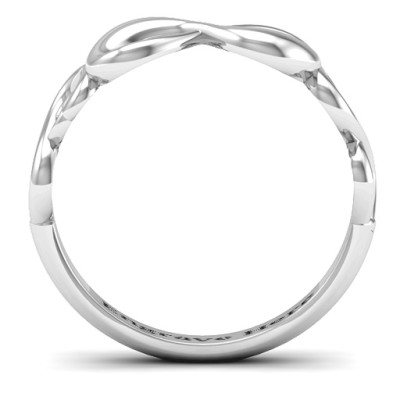 Sterling Silver Groovy Infinity Ring - Handmade By AOL Special