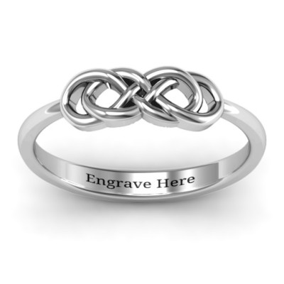 Sterling Silver Infinity Knot Ring - Handmade By AOL Special