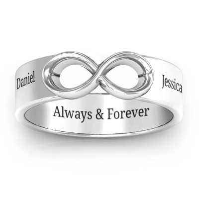 Sterling Silver Men's Expression of Infinity Band - Handmade By AOL Special