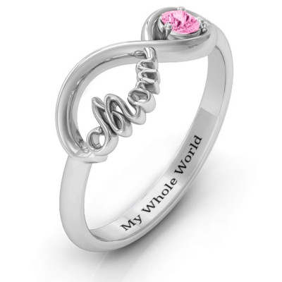 Sterling Silver Mom's Infinity Bond Ring - Handmade By AOL Special