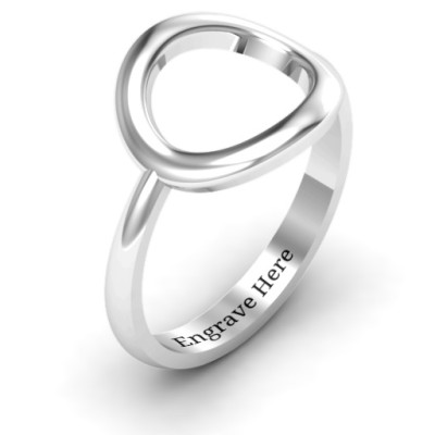 Sterling Silver Simple Circle Karma Ring - Handmade By AOL Special