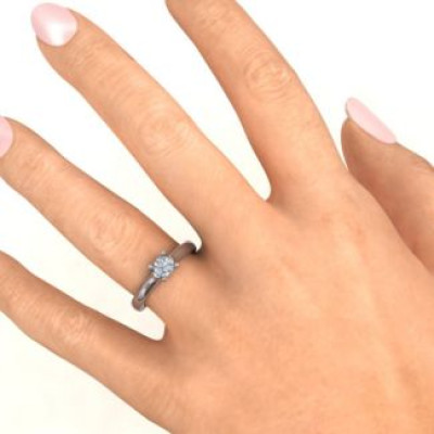 Sterling Silver Simply Solitaire Ring - Handmade By AOL Special