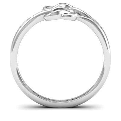 Sterling Silver Tangled Hearts Infinity Ring - Handmade By AOL Special