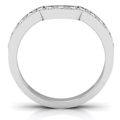 Sterling Silver U-Shape Shadow Ring - Handmade By AOL Special