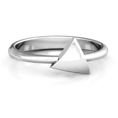Triangle Pebble Geometric Ring - Handmade By AOL Special