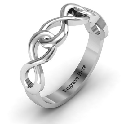 Triple Entwined Infinity Ring - Handmade By AOL Special