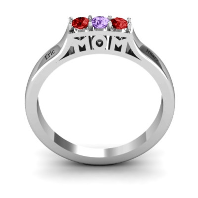 Triple Round Stone MOM Ring - Handmade By AOL Special