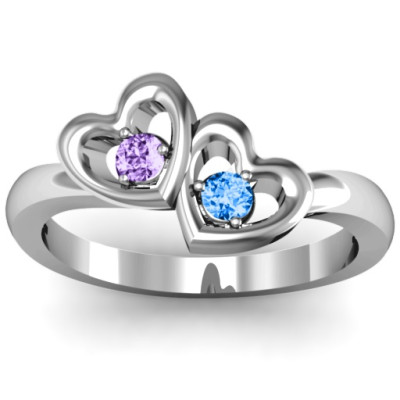 Twin Hearts Ring - Handmade By AOL Special
