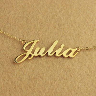 Solid Gold 18ct Julia Style Name Necklace - Handmade By AOL Special