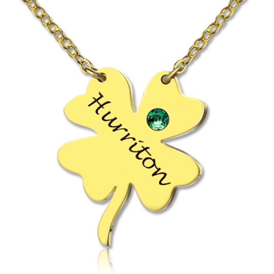 Good Luck Things - Clover Necklace 18ct Gold Plated - Handmade By AOL Special