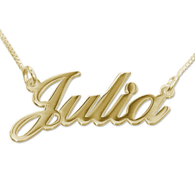 18ct Gold Classic Name Necklace - Handmade By AOL Special
