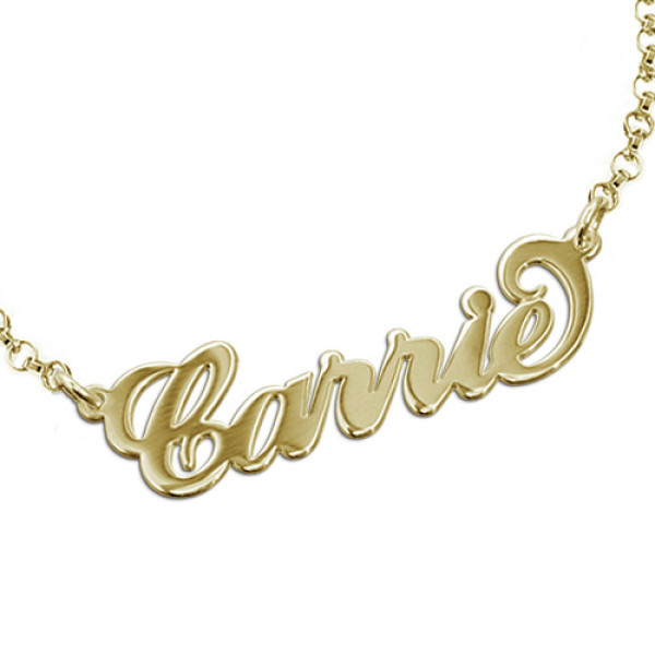 18ct Gold-Plated Silver "Carrie" Name Bracelet/Anklet - Handmade By AOL Special